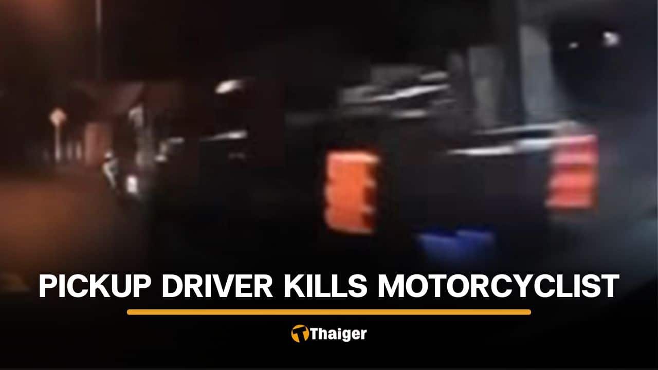 촌부리에서 음주 운전으로 의심되는 픽업 운전자가 두 아...